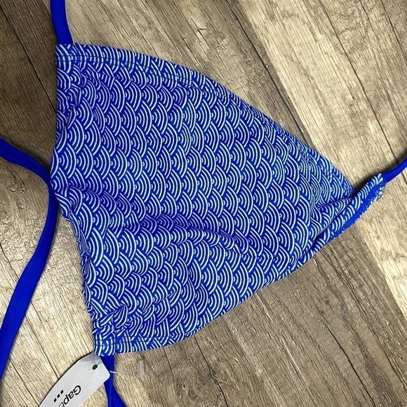 Gap Body Triangle Bikini‎ Top Blue Size Xlarge New - Picture 4 of 7